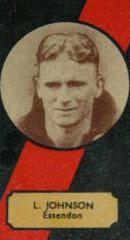 Sepia photograph of Len Johnson from an Essendon player's profile