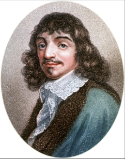 Portrait of a man with long, brown, curly hair, a mustache and goatee wearing a frilled collar