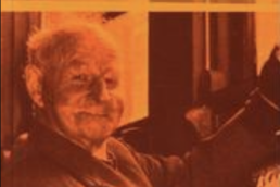Image of an orange book cover with a photo of an elderly man titled 'the story of an orphan named Jimmy Butt'